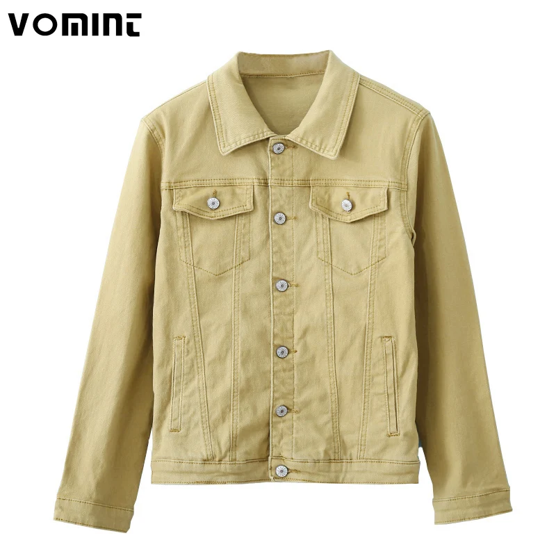 Vomint 2019 мужские джинсовые куртки многоцветные эластичные ткани вымытые уличные