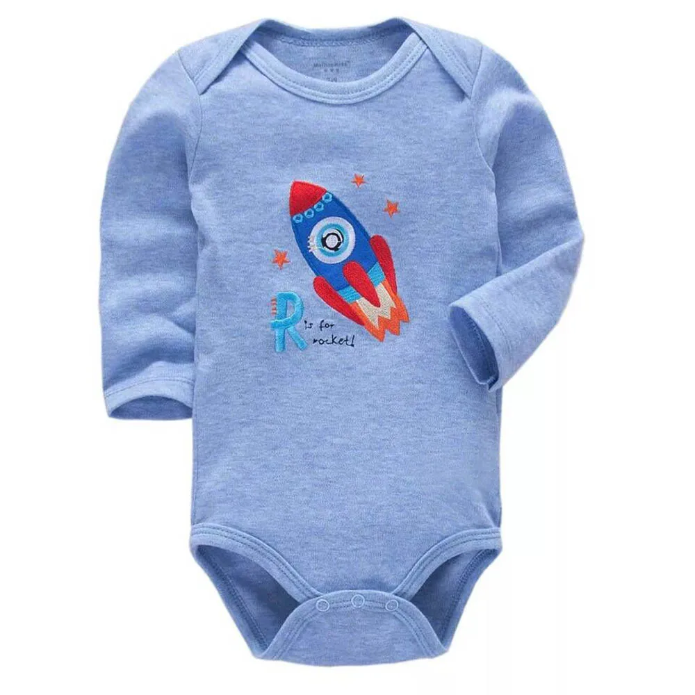 Серый Детская одежда для новорожденных и малышей, Детский комбинезон с длинными рукавами из хлопка, милая Одежда для маленьких мальчиков и девочек 3, 6, 9, 12, 18, 24 месяцев - Цвет: Серый