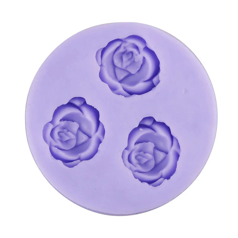 Кухня случайные практичные 3D розы помадка торт печенья Форма для шоколадного
