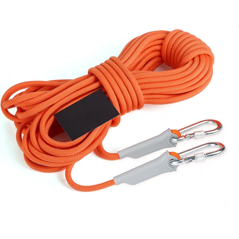 10M Professional Rock Climbing Cord Outdoor 9.5mm Diameter High Strength Survival Paracord Safety Rope String Hiking Accessory - Цвет: Orange