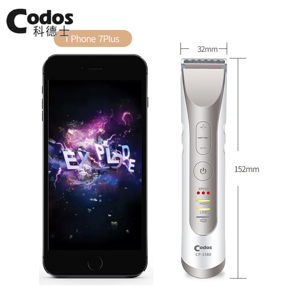Профессиональный перезаряжаемый триммер Codos CP3380 для кошек и собак машинка