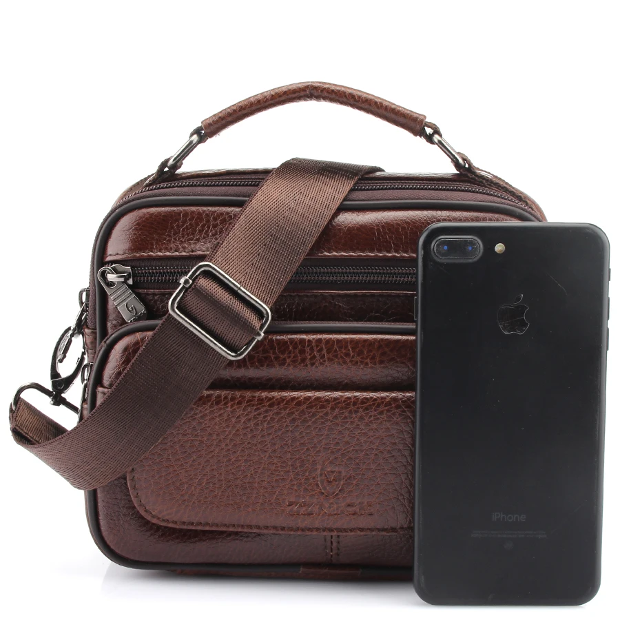 ZZNICK 2021 New Men Bag Small Genuine Cowhide Leather Shoulder Messenger Bags Travel Crossbody Handbags |