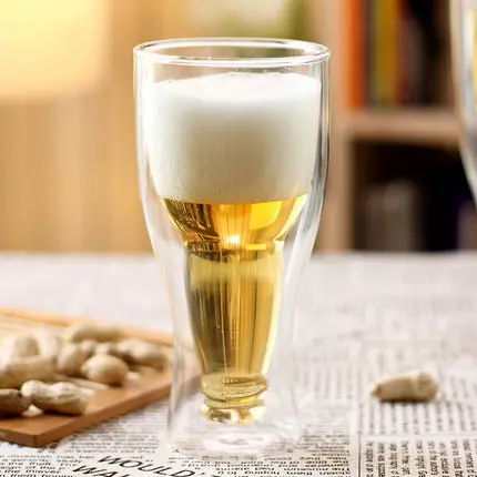 Взрывобезопасная изоляционная креативная двухслойная стеклянная кружка для