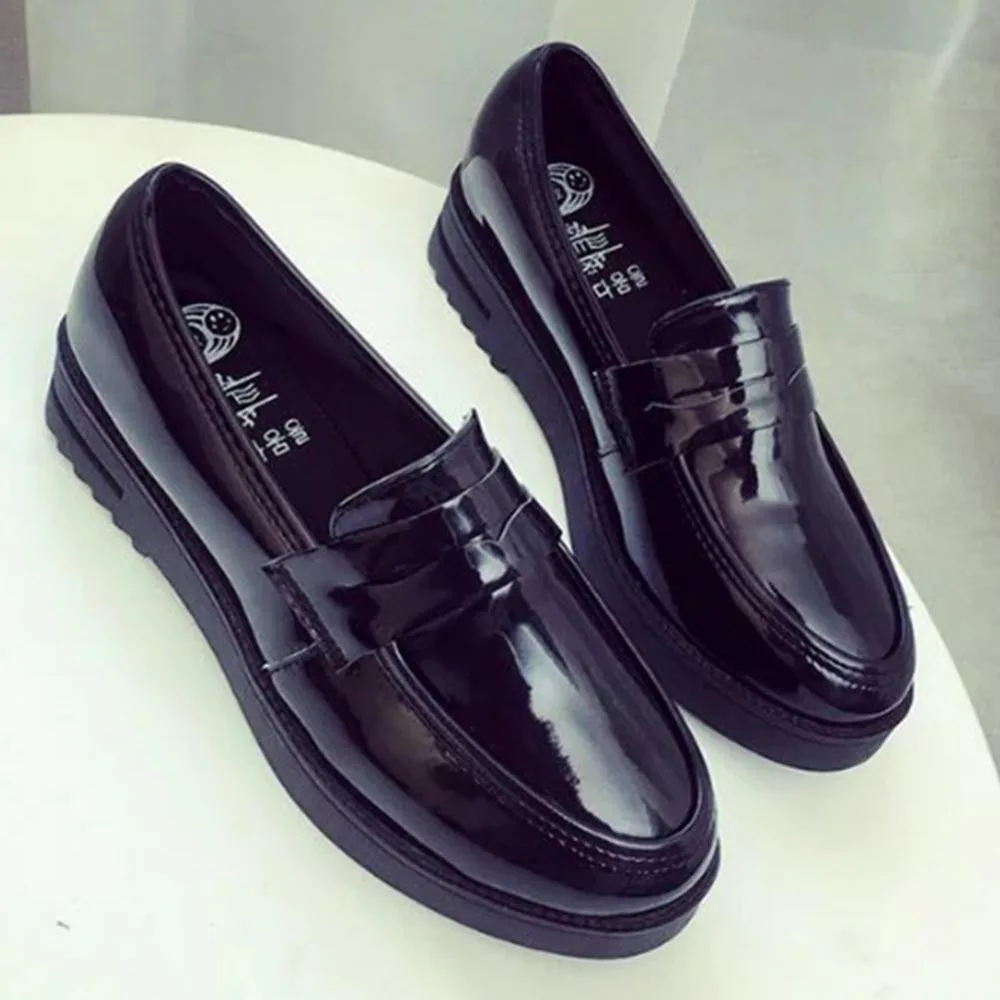 2018 высококачественные женские оксфорды на плоской подошве обувь платформе