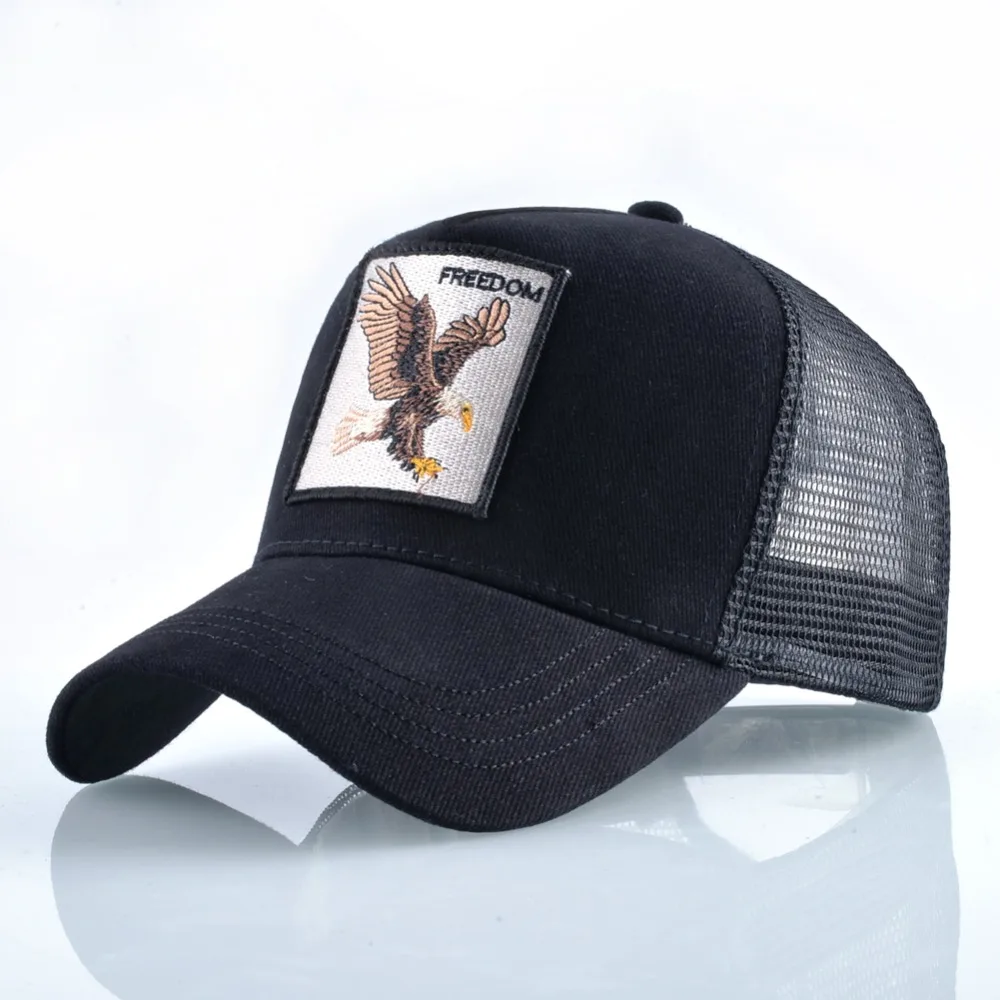 Бейсболки унисекс с вышивкой для мужчин, летняя бейсболка, Женская дышащая Кепка в стиле хип-хоп с сеткой, мужские шапки с животным принтом Dad Gorra