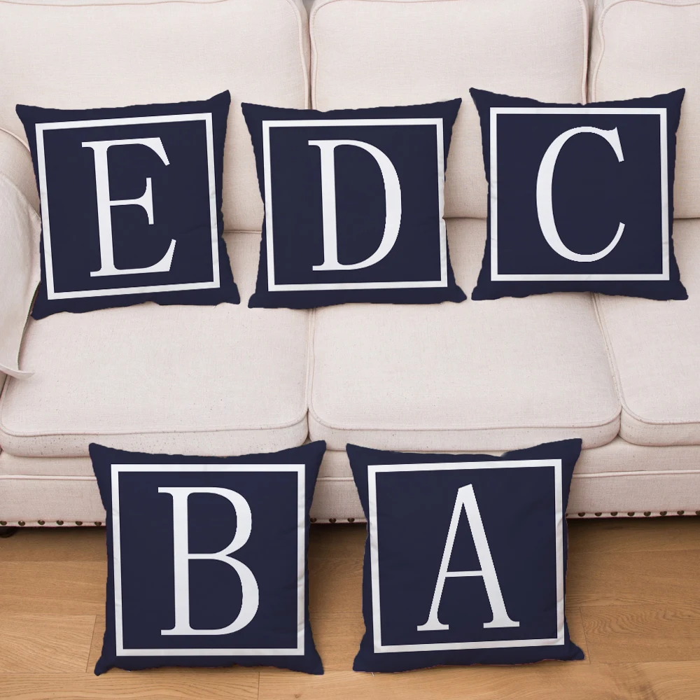 Чехол для диванной подушки с фиолетовыми буквами супер мягкие короткие плюшевые