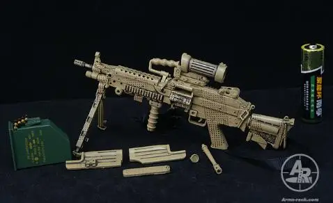 M249 Sand color 1:6 масштаб пулемет модель 1:6 модель ружья 12-дюймовый солдатский оружейный пулемет MK48 46 249 Weanpon Toys F 12 ''фигурка - Цвет: M249 Sand color