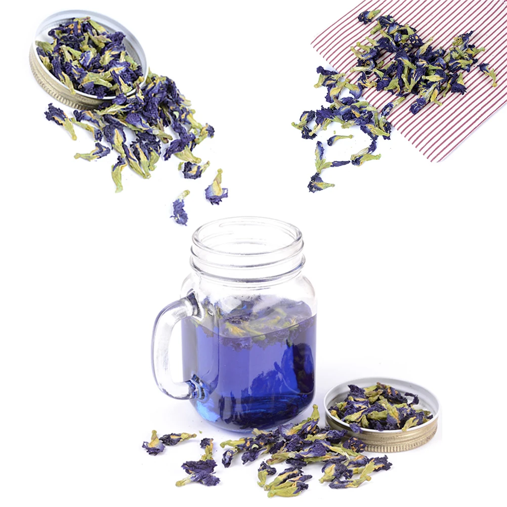 

100 г/упак. 50 г/упак. чай Clitoria Terna. Чай в горох голубой бабочки. Сушеный цветок гороха Clitoria kordofan. Таиланд. Игрушка