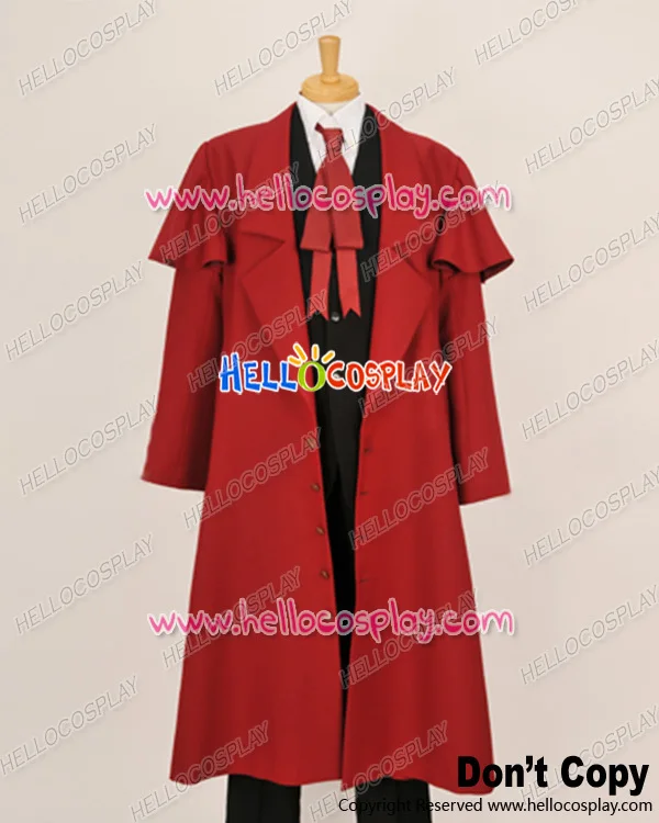 Hellsing Herushingu Косплей Alucard красный тренчкот костюм H008 | Тематическая одежда и