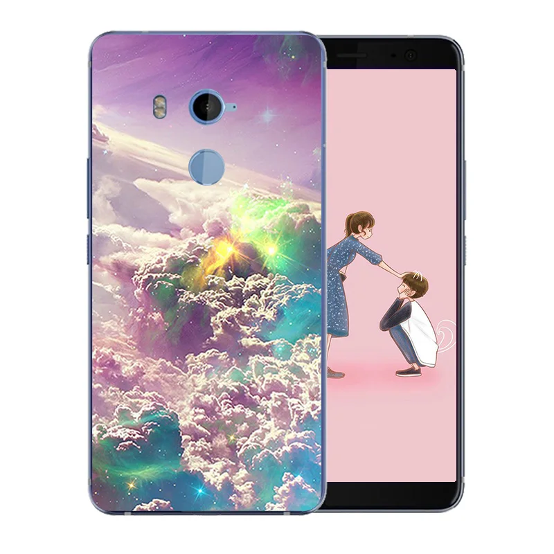 Роскошный Матовый чехол для HTC U 11 Plus U11 с рисунком звездного неба U11Plus 2Q4D200