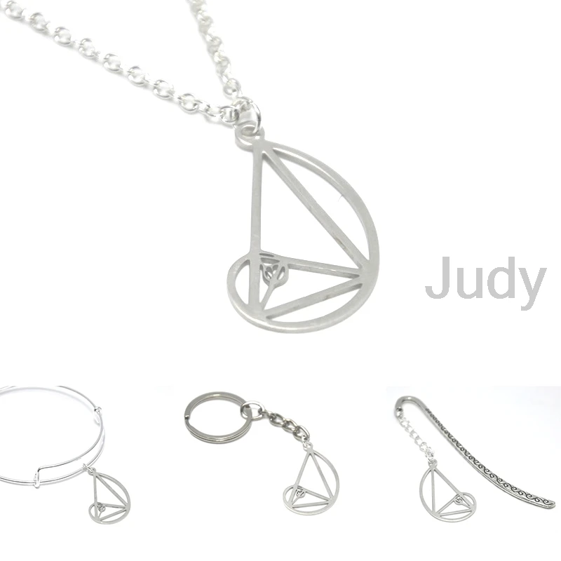 

12pcs/lot Fibonacci Necklace Ratio Pendan Triangle Teacher Science Gift Graduation Gift Geometry Math bangle kering bookmark