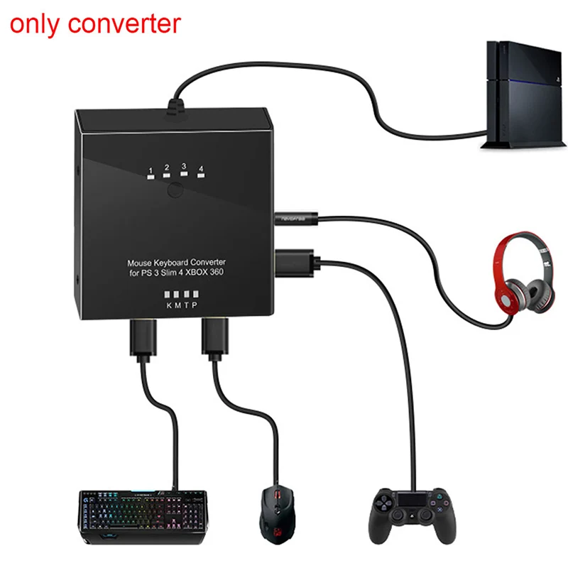 Конвертер Larryjoe для мыши и клавиатуры адаптер PS4/PS4 PRO/PS4 Slim/ PS3/PS3 XBOX ONE/ 360/ Switch