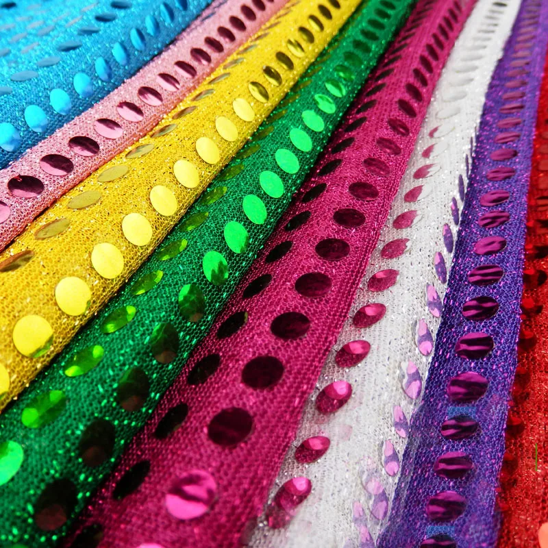 2meters Glitzy Embroidery Sequin Fabric Material Gold Silver Sparkly For Clothing Making Party Events Table Covers Decor | Дом и сад