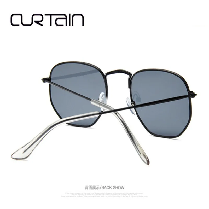 Занавес Новая мода Солнцезащитные очки женские сплав маленькая рамка модные Oculos