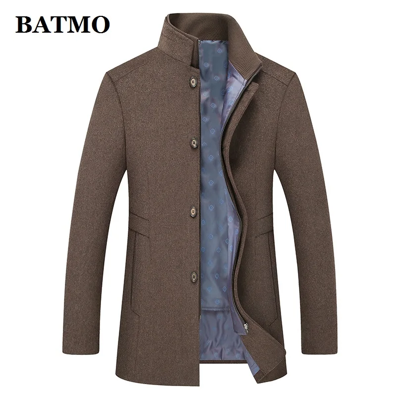 Мужской теплый Тренч BATMO Толстая шерстяная куртка большие размеры 1818 для зимы 2019 |