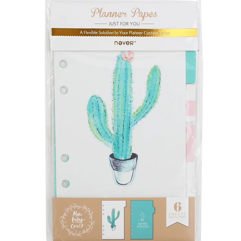 

Yiwi 6 Sheets A6 Kawaii Spiral Notebook Divider Cute Fine Organizer Planner Separator Pages Office School Stationery Index Paper