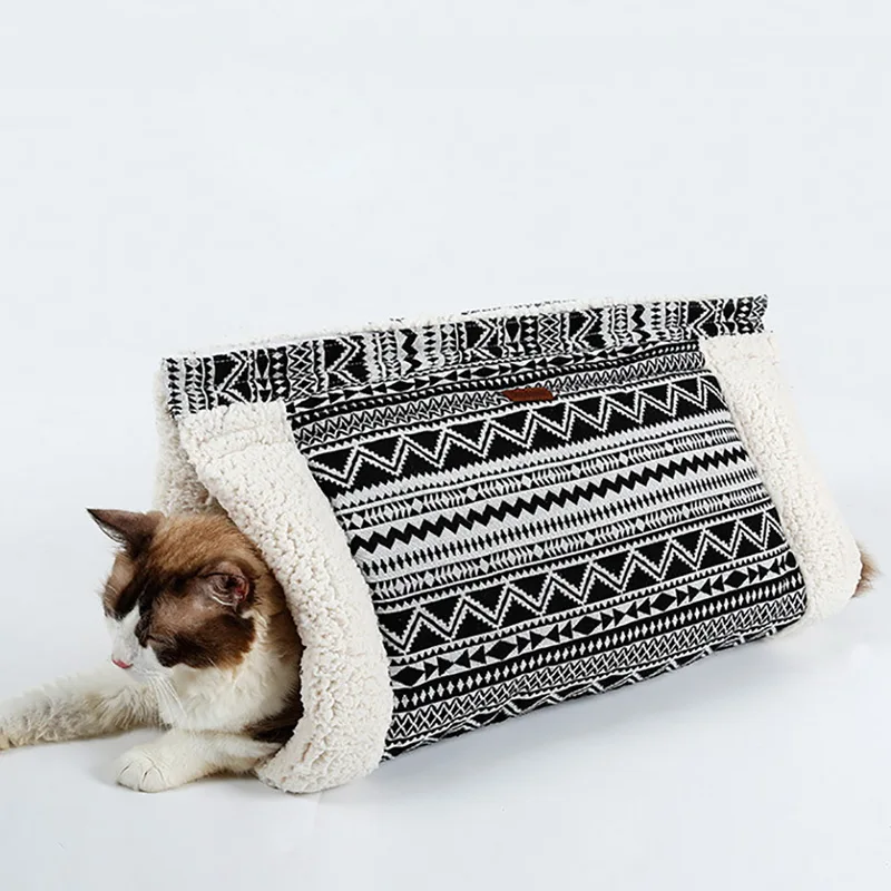 Hoomall хлопковый флисовый коврик для кота собаки кровать питомца туннель кошки