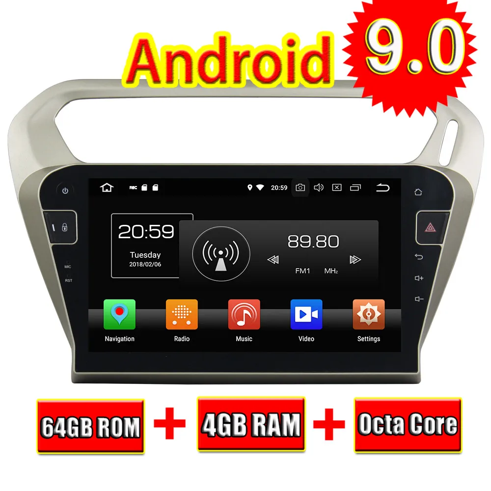 

Автомобильный GPS-навигатор TOPNAVI Octa Core Android 9,0 для Peugeot 301 2013 2014 2015 2016 Автомобильный мультимедийный радиоприемник стерео без DVD 2 Din