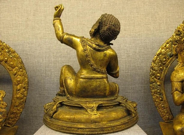 10 &quotТибетский буддизм 100% бронза 24K золото Mahasiddha Mahayana тантрическая статуя Будды
