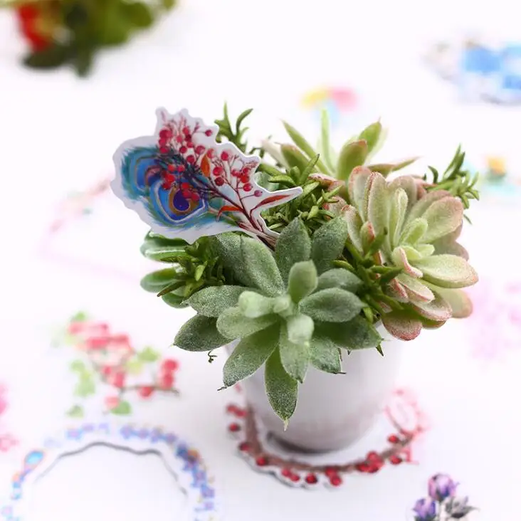S3 лесные цветы украшения Букет гирлянда наклейки клей DIY декоративные |