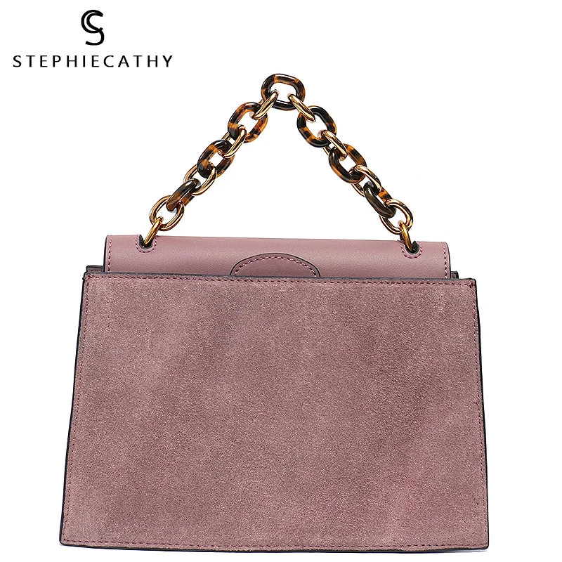 Женская сумка SC мессенджер из замшевой кожи высокого качества с цепочкой|Сумки