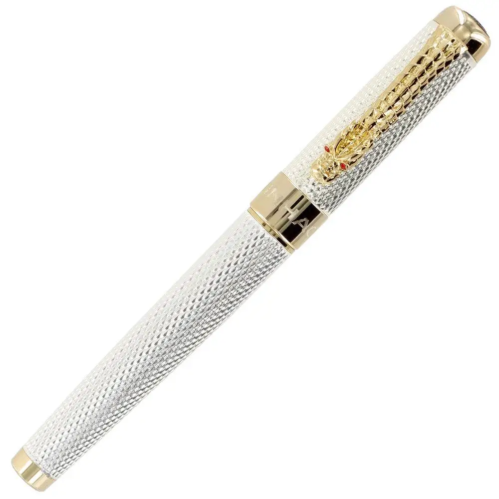 Adeeing Jinhao 1200 золотой дракон Красный Кристалл глаза авторучка с нажимом в стиле