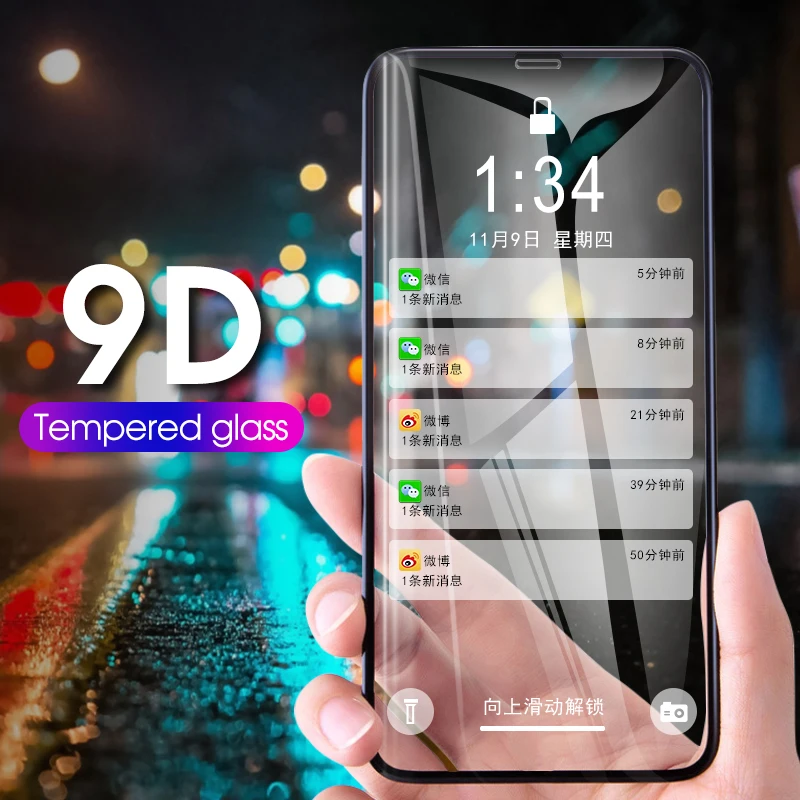 Защитное стекло 9D для iPhone XR 7 8 6 6s Plus X XS Max|Защитные стёкла и плёнки телефонов| |