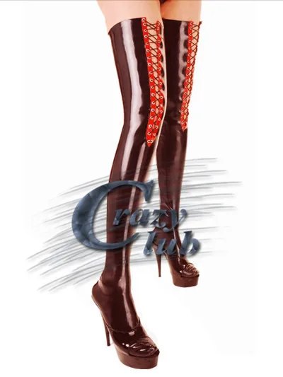 

Женские латексные Гольфы Crazy club_New arrival, латексные Гольфы с низкой посадкой и краями, быстрая доставка