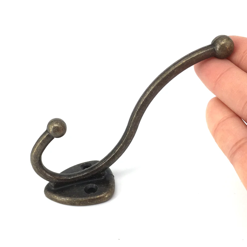 

5PCS116mmx75mm Vintage Clothing Hooks Retro Bronze Clothes Wall Door Hanger Large Hooks