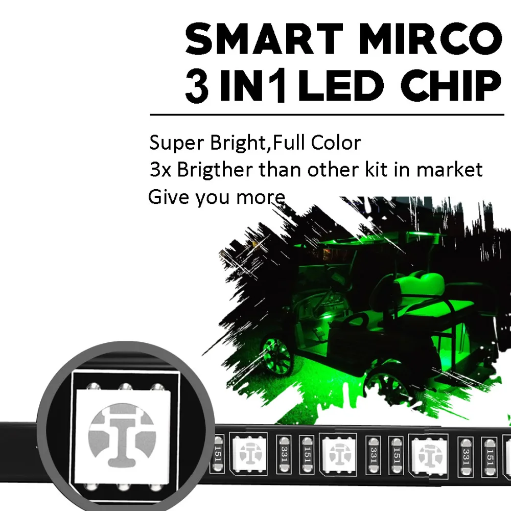 10 шт. яркий светодиодный светящийся комплект освещения для подсветки ATV UTV |