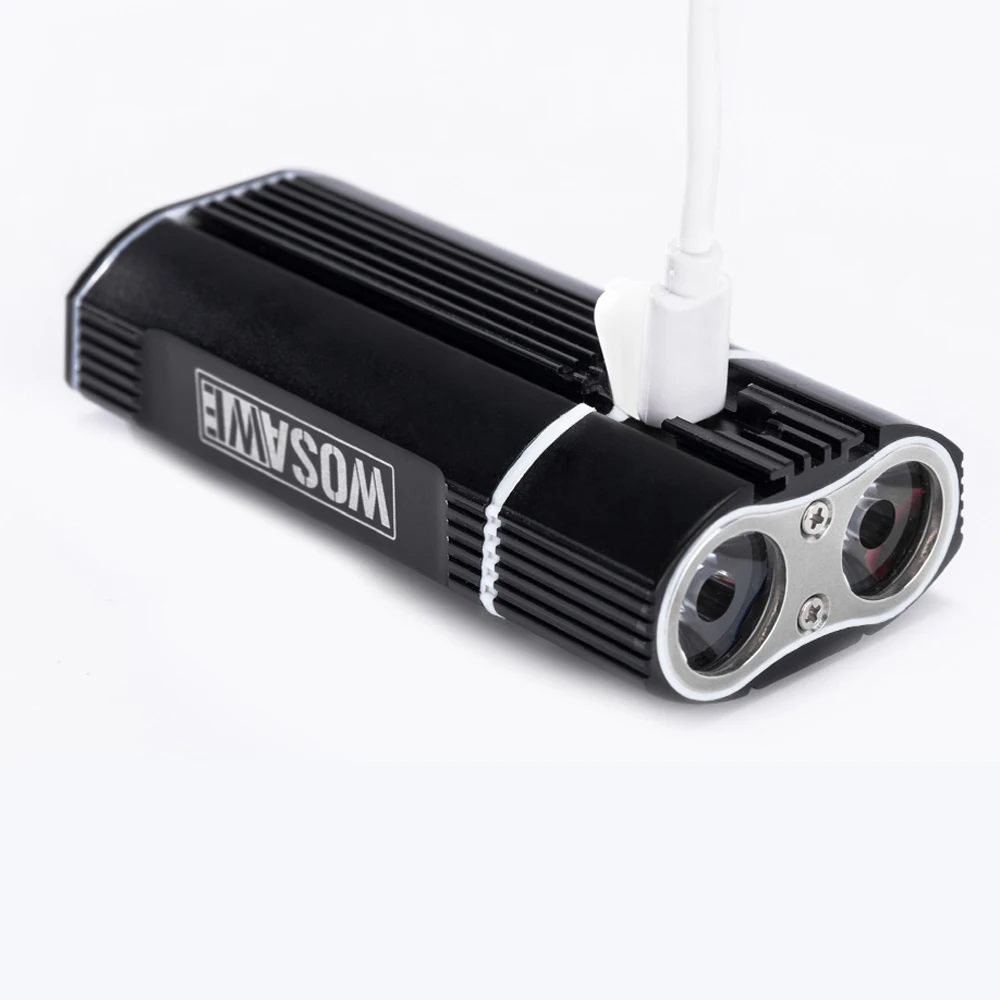 WOSAWE 2400 люмен велосипедный светильник Usb Перезаряжаемые встроенный Батарея