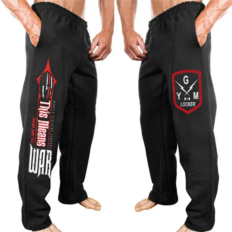 Новый Фитнес Для мужчин джоггеры пот Штаны Спортивная одежда для бега свободные
