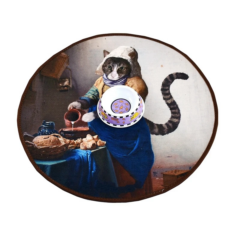 Круглая противоскользящая собачья Лежанка для домашнего животного большого