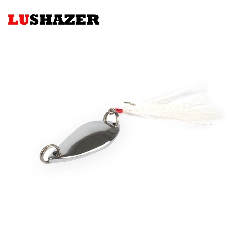 Блесна LUSHAZER 2 5 г 1 шт. Золотое и серебряное с одним крюком блесна металлическая