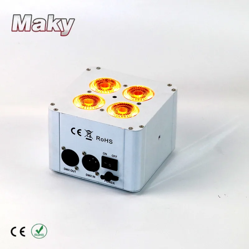 12 огней + зарядка кейс maky light 6in1 RGBWAUV светодиодный uplighting перезаряжаемые батарея