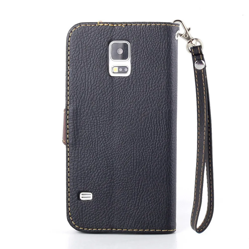 Fcoque leather phone case for Samsung S5 ultra thin wallet flip card holder cover i9600 | Мобильные телефоны и аксессуары