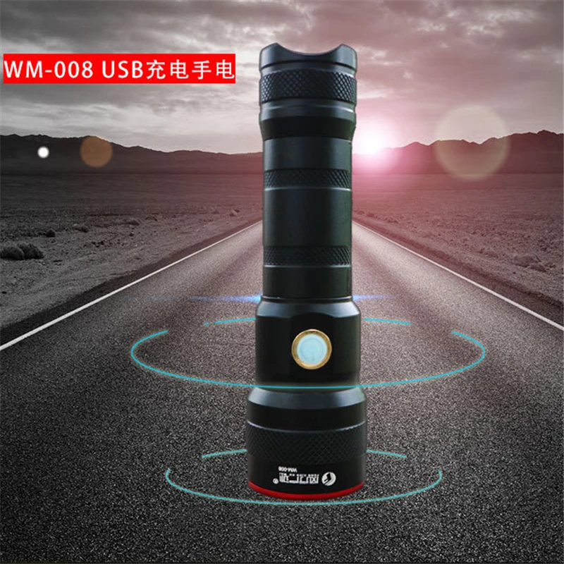 Светодиодный уличный фонарик высокой мощности T6 с USB-зарядкой 26650 светодиодный