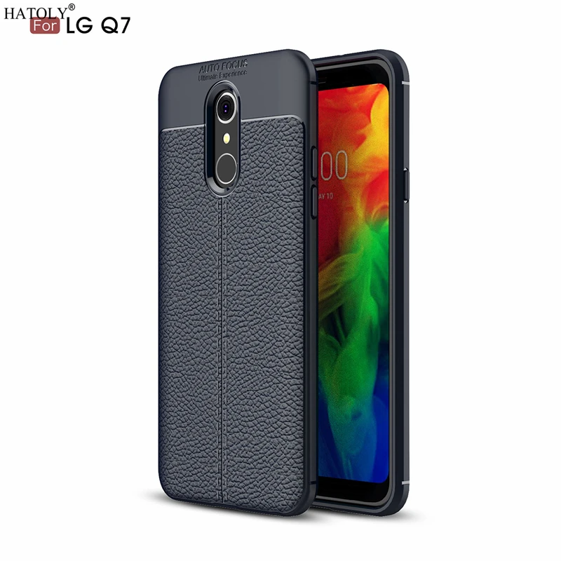 Чехол HATOLY для LG Q7 Q7a грязно-стойкий Мягкий силиконовый чехол из ТПУ с рисунком Plus