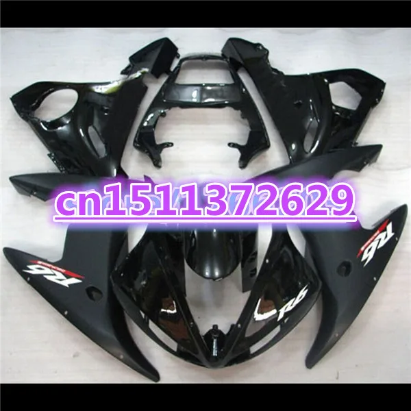 100% подходит для корпуса обтекателя ABS YZF R6 2003 2004 2005 YZF-R6 03 04 05 черный полный YZFR6 600 03-05