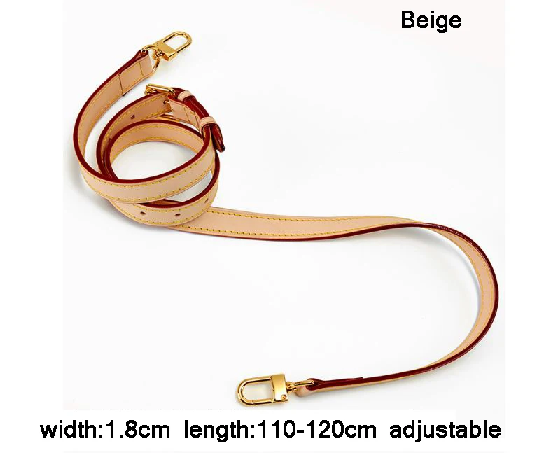 Натуральная Кожа Замена Crossbody Сумке роскошные аксессуары, сумки 0,9/1,2/1,5/1,8/2,5 см в ширину на выбор - Цвет: 1.8cm beige