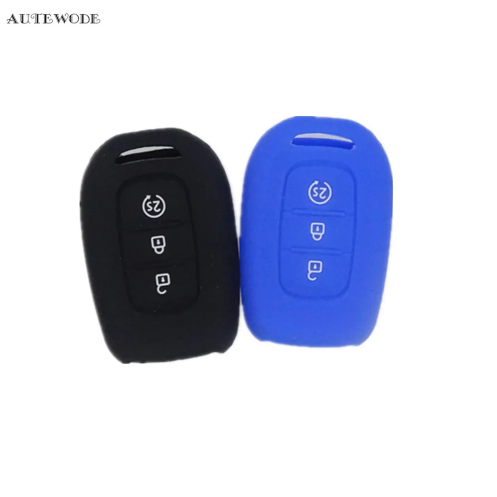 AUTEWODE 3 B силиконовый дистанционный Брелок чехол для Renault Duster Sandero Logan Clio Captur Laguna Scen