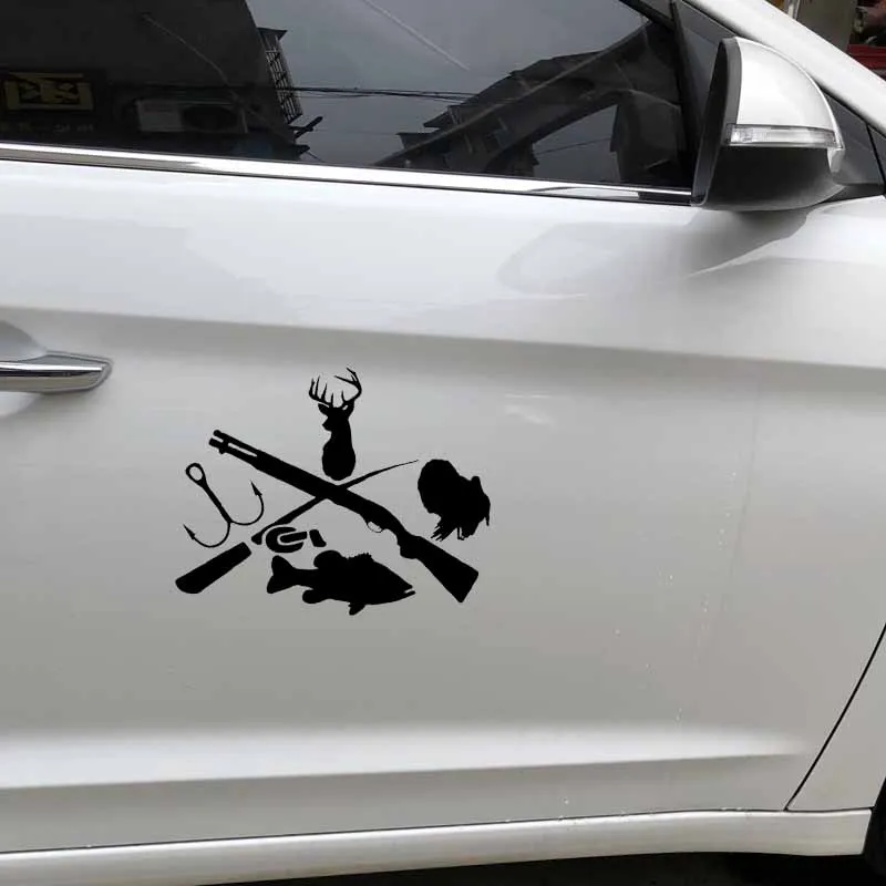 YJZT 16 2 см * 12 9 забавные автомобильные Стикеры Турция бас Олень Охота и рыбалка