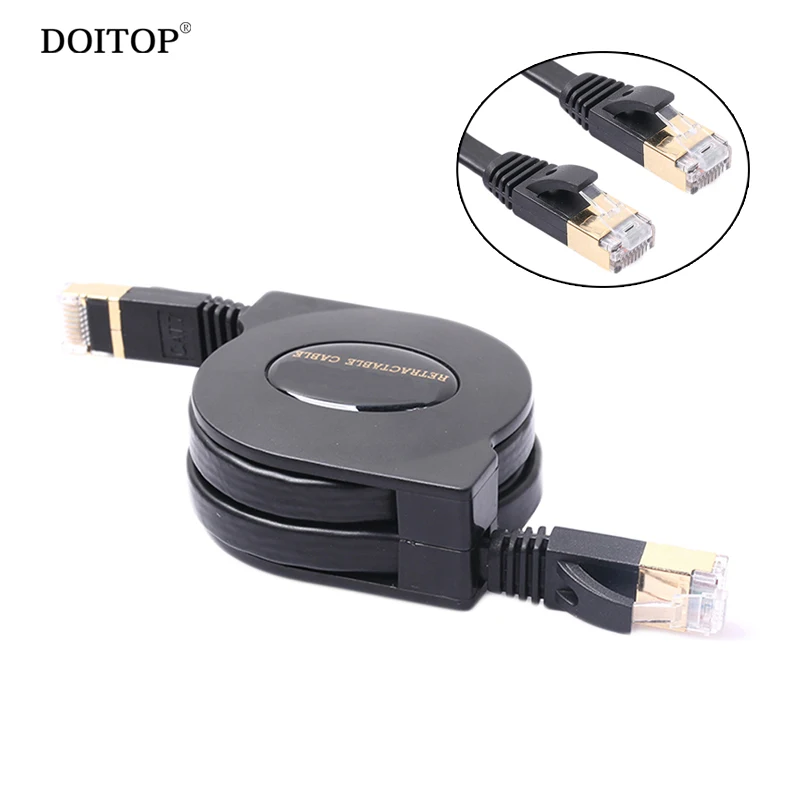 DOITOP 10000 Мбит/с 1 5 м Cat7 RJ45 экранированный кабель гигабитный выдвижной Cat 7