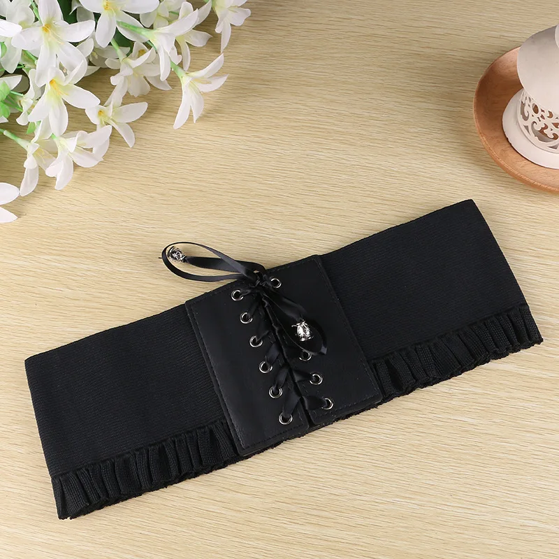Fashon женский ошейник с бантиком Cummerbund стройнящий корсет для тела Пряжка Широкий