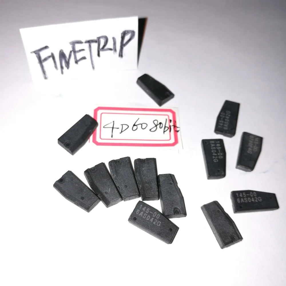 

FINETRIP Wholesale Price 1pc Original Virgin TOP Quality Car Key Chips Carbon 80 BIT ID 4D60 80bit Transponder Chip Blank