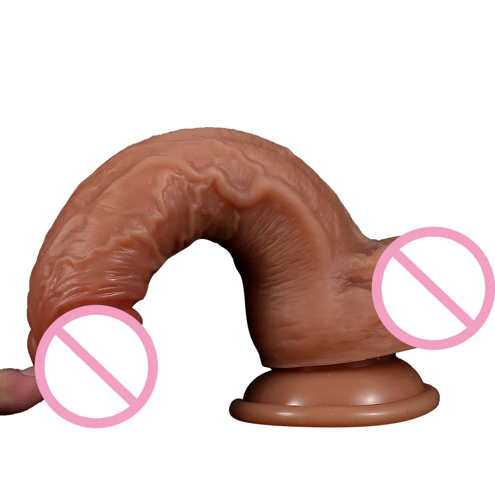 Силиконовый мягкий фаллоимитатор реалистичный на присоске пенис ремешок