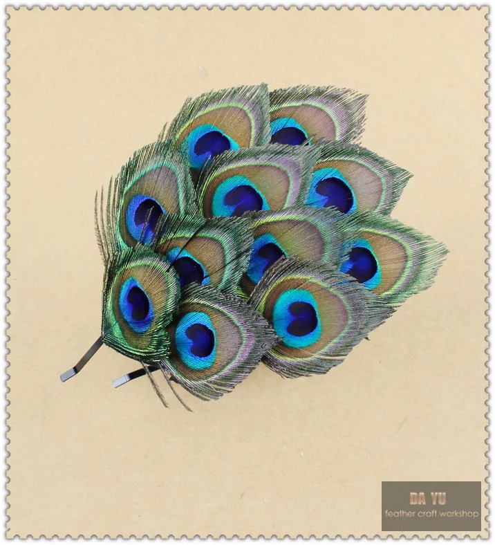 Модная женская повязка на голову с искусственными перьями павлина подарок