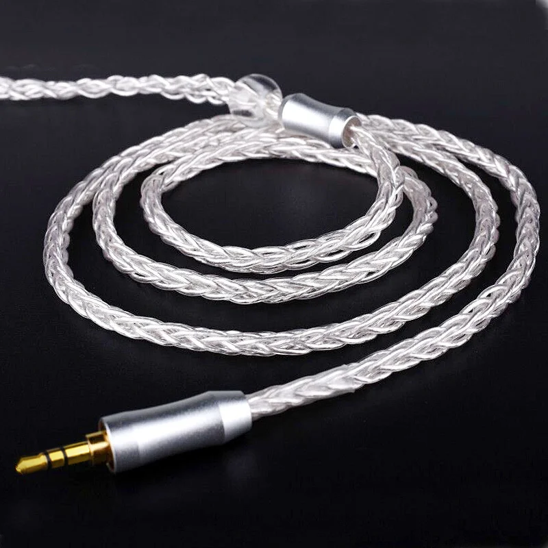 ZSFS 8 ядер OCC посеребренный кабель для наушников Sennheiser IE8 IE80 IE80S IE8I|Аксессуары