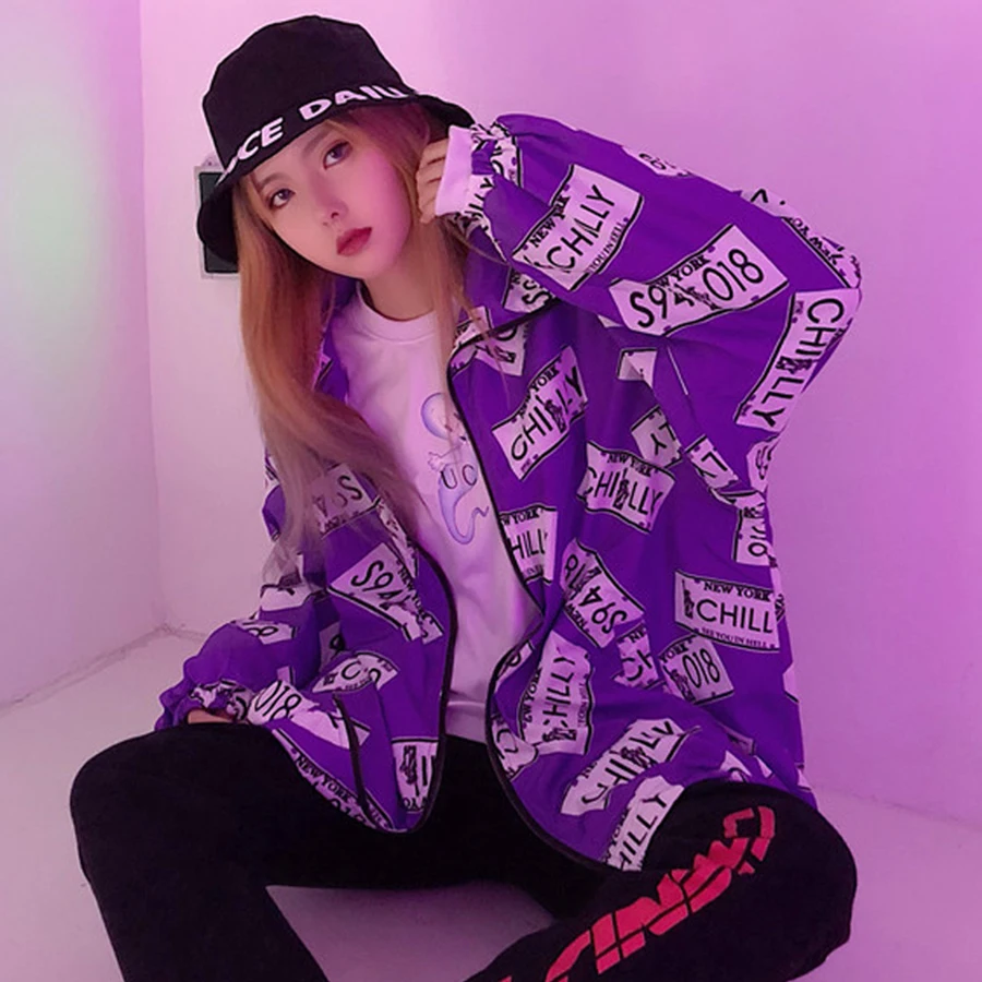 Повседневная рубашка женская Свободная блузка с длинным рукавом Ulzzang Harajuku