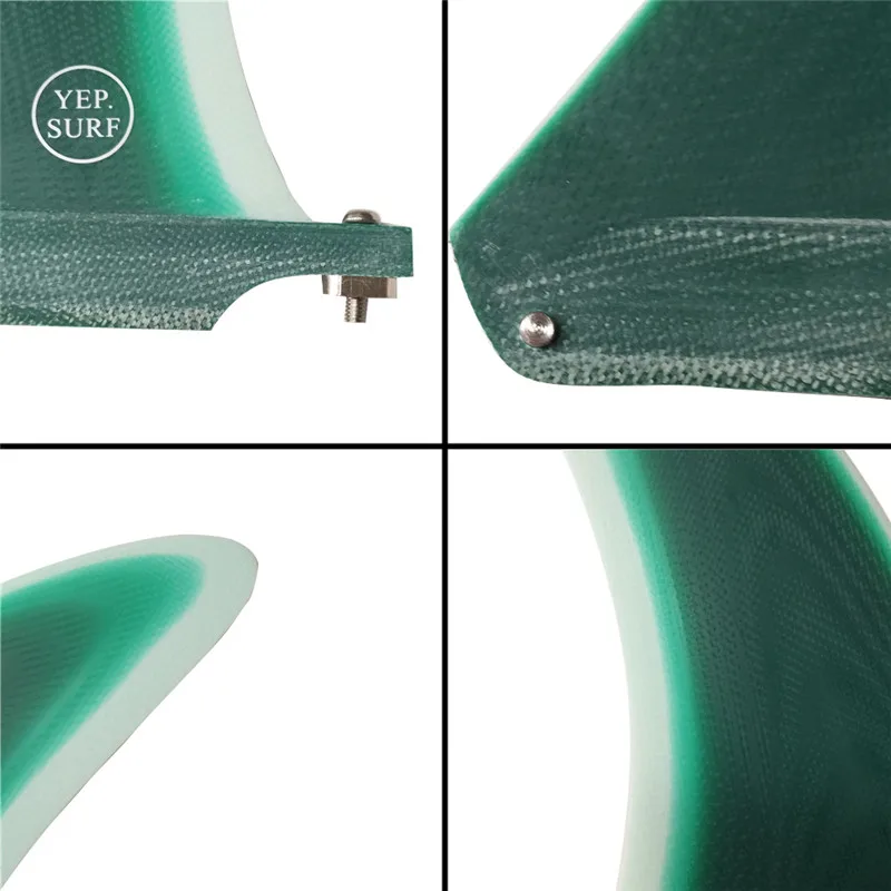 Плавники для серфинга Longboard из стекловолокна 10 25 длина плавники зеленый цвет